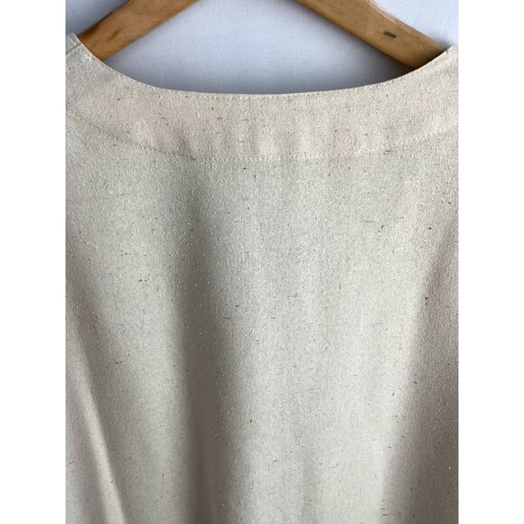 Vintage A.P. Collection Cream Lagenlook Shirt Plus Size 1X Natural Minimalist - Picture 5 of 8